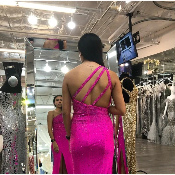 Faviana glamour one shoulder prom dress